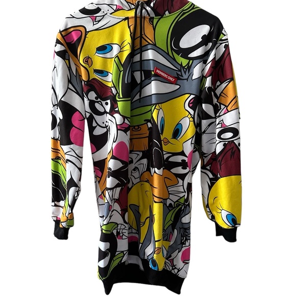 Women’s Looney Tunes Multi-Colored Activewear Pullover Fleece Hoodie, Size L. - Picture 14 of 14